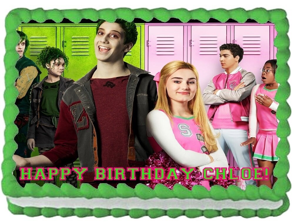 Disney Zombies Edible Cake Image for Quarter sheet Cake Etsy