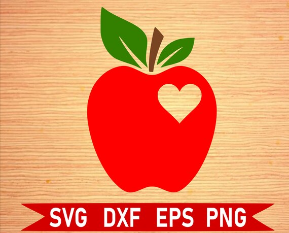 Download Apple with a Heart SVG Back to School SVG School svg | Etsy