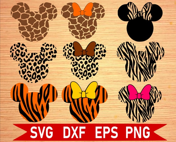 Download Animal print Mickey head SVG Bundle Animal Kingdom svg | Etsy