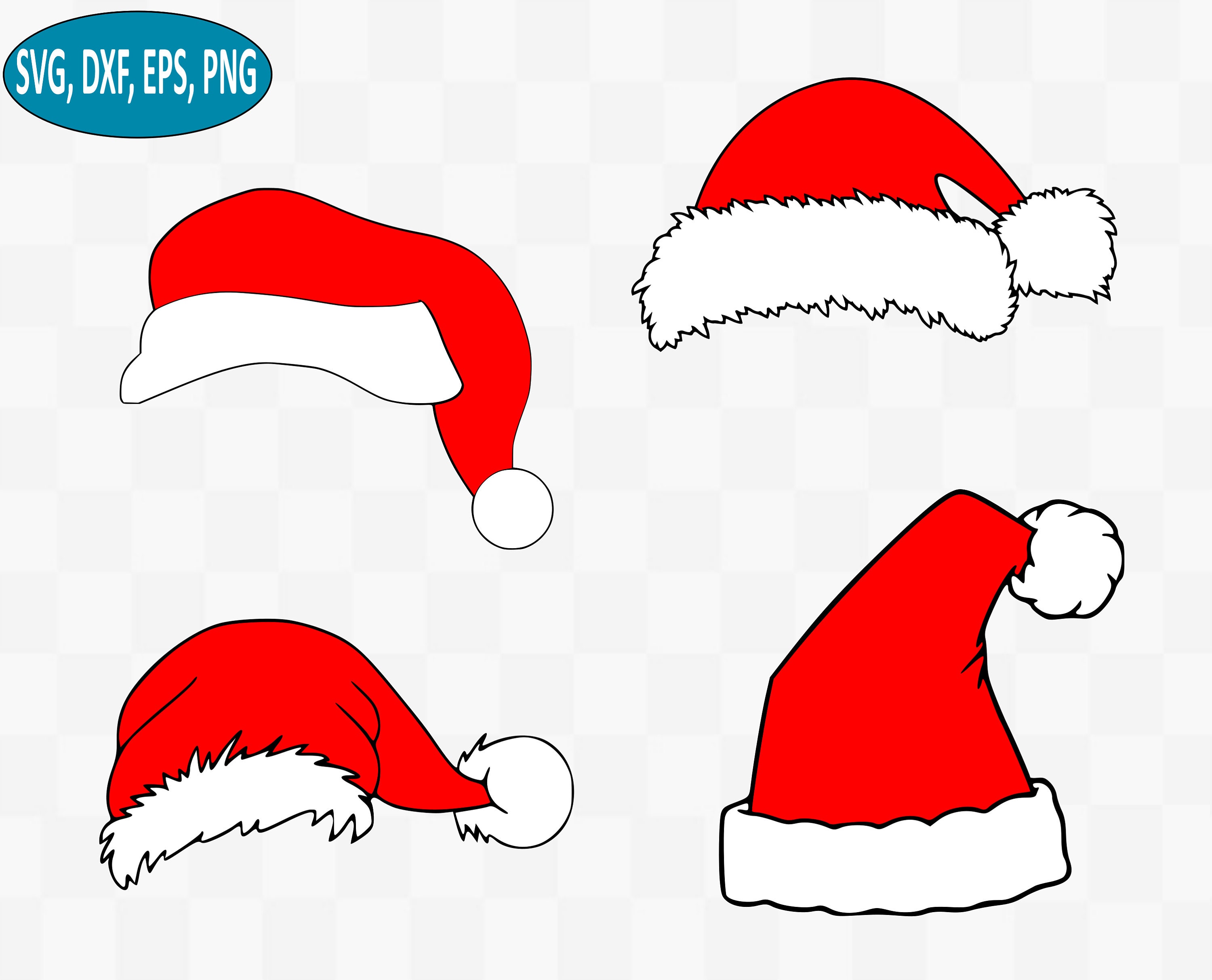 Santa Hat SVG Bundle | Etsy