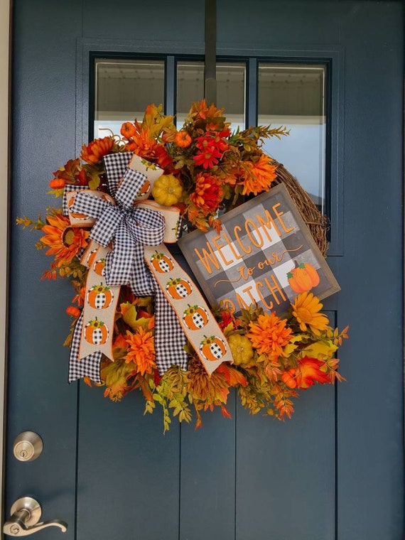 Buffalo Plaid Fall Wreath