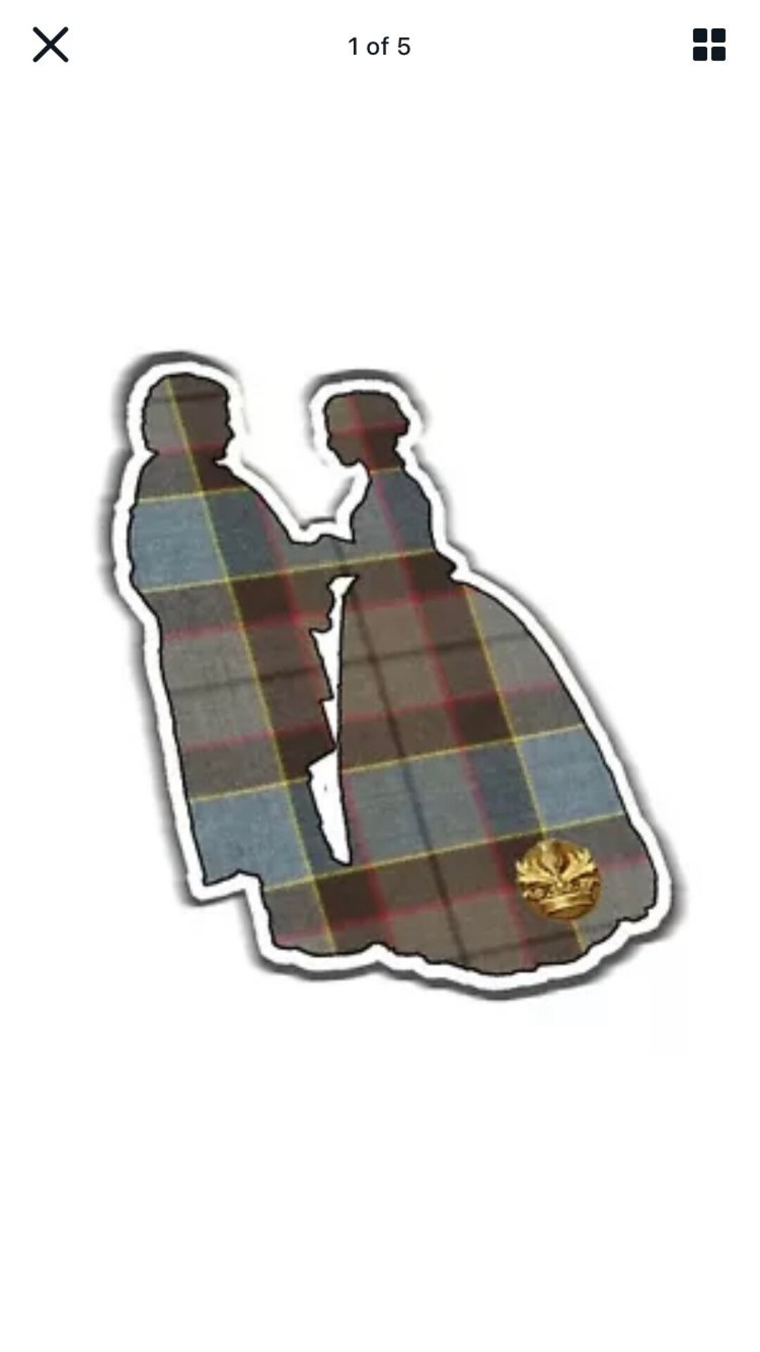 Outlander Scotland Sticker Outlander TV Series Sticker- Fraser Tartan Silhouette- Car Laptop Vinyl ...