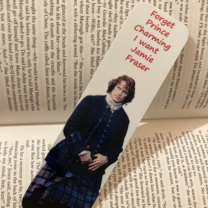 Marque-page Citation drôle de l'étranger Oubliez le prince charmant, je veux Jamie Fraser