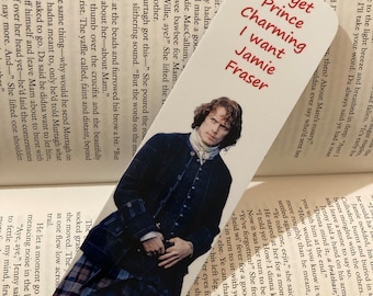 Marque-page Citation drôle de l'étranger Oubliez le prince charmant, je veux Jamie Fraser