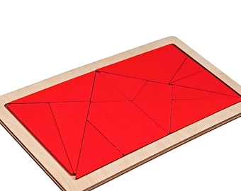 Stomachion or Ostomachion Archimedes Puzzle toy, Wooden Puzzle game, Tangram Puzzle, Wooden Puzzle for kids, Montessori toy, Educational Toy