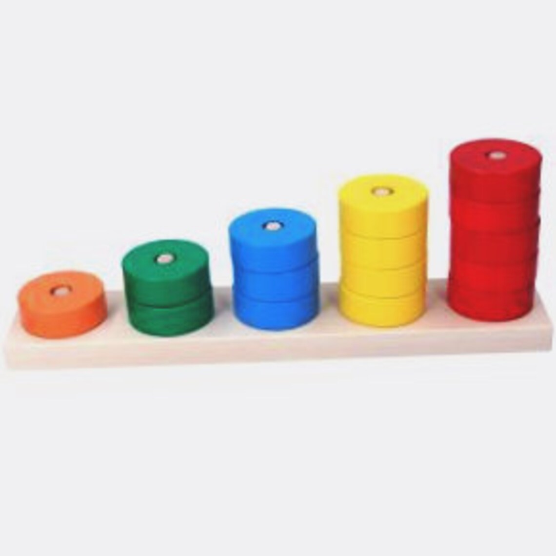 Color Sorter, Wooden Ring Stacker, Montessori Sorter, Raindbow Stacking