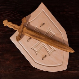 SET Personalised Viking Sword and Shield, Children&#39;s Viking&#39;s SET, Wood toy, Customized Viking&#39;s shield, Medieval style shield, Sword&Shield