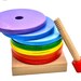 Wooden Stacking Toy Wooden Ring Stacker Montessori Pyramid - Etsy