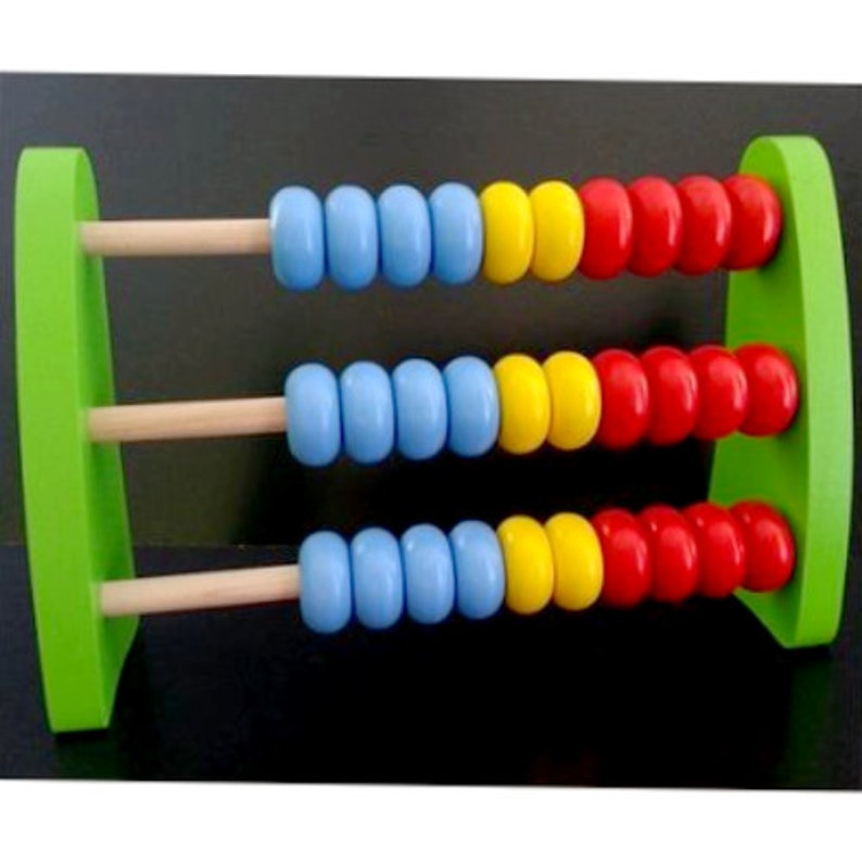Wooden Rainbow Abacus 30 Wooden Counting Toy Wooden | Etsy
