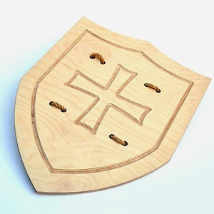 Wooden Knights Templar shield, Crusader sword and shield toy, English knight&#39;s shield medieval toy, Medieval Shield, Customized Sword&Shield