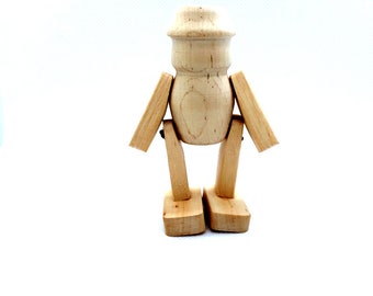 Wooden Figure Man Toy, wooden figure, Person Figure, Action Figure, Organic Eco-Friendly toy, pilot figure, driver figure, Waldorf, wood toy