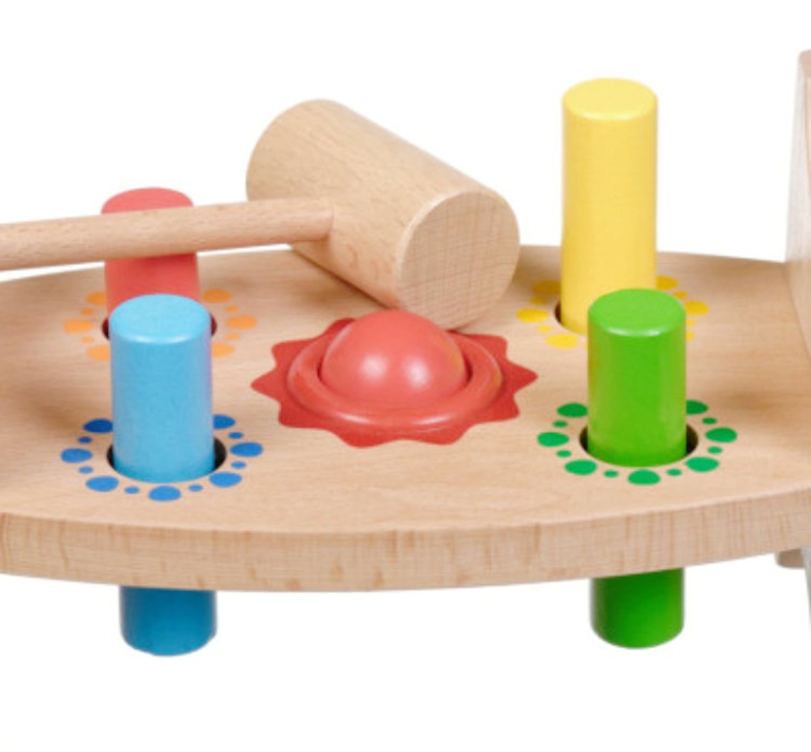 Wooden Hammer Bench pegs and balls Toy Knock game Hammer Etsy