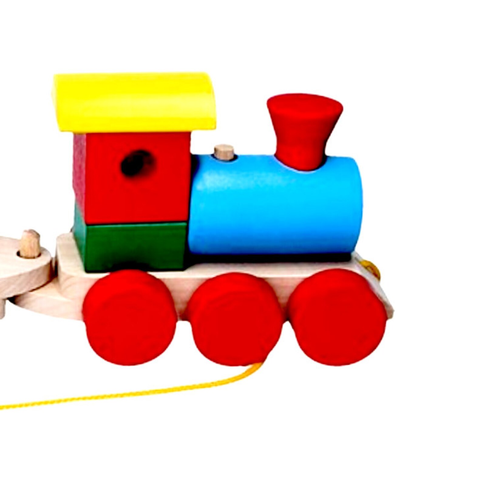 Wooden Train Pull Toy 1 Train 4 Set Steam Locomotive Toy - Etsy