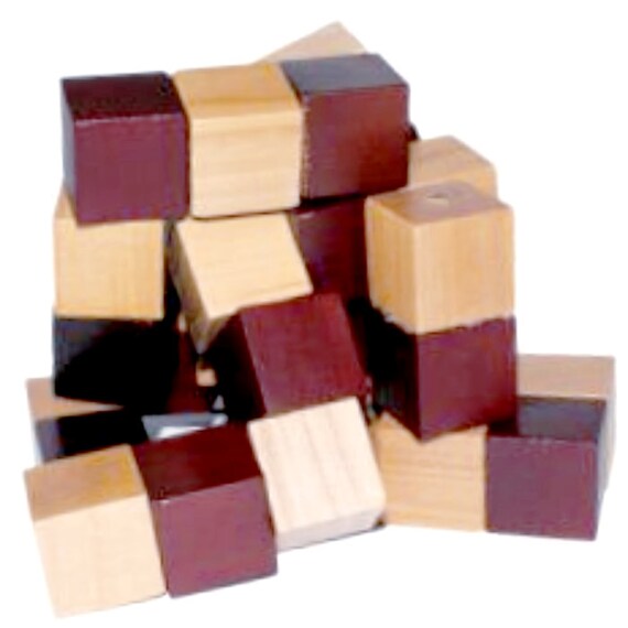 Hölzerne Schlange Cube Gehirn Teaser Holz Puzzle Kid's Weihnachtsgeschenk^ 