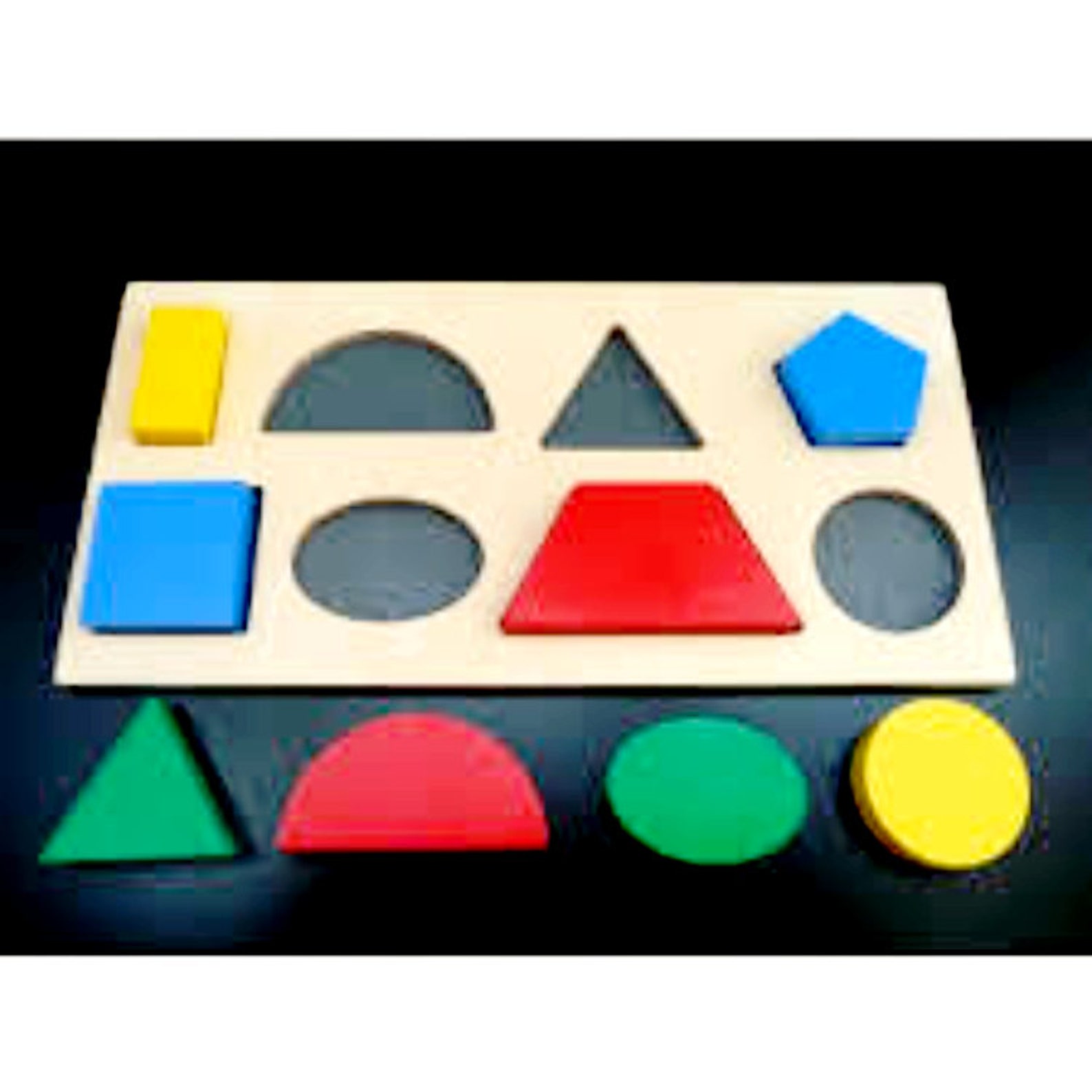 Geometric Shape Puzzles Wooden Puzzle Toys Geometric Etsy