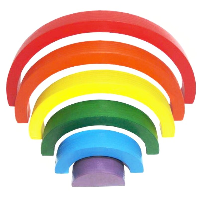 Wooden Rainbow Toy, Stacking Toy, Waldorf Toy, Rainbow Stacker, Wooden ...