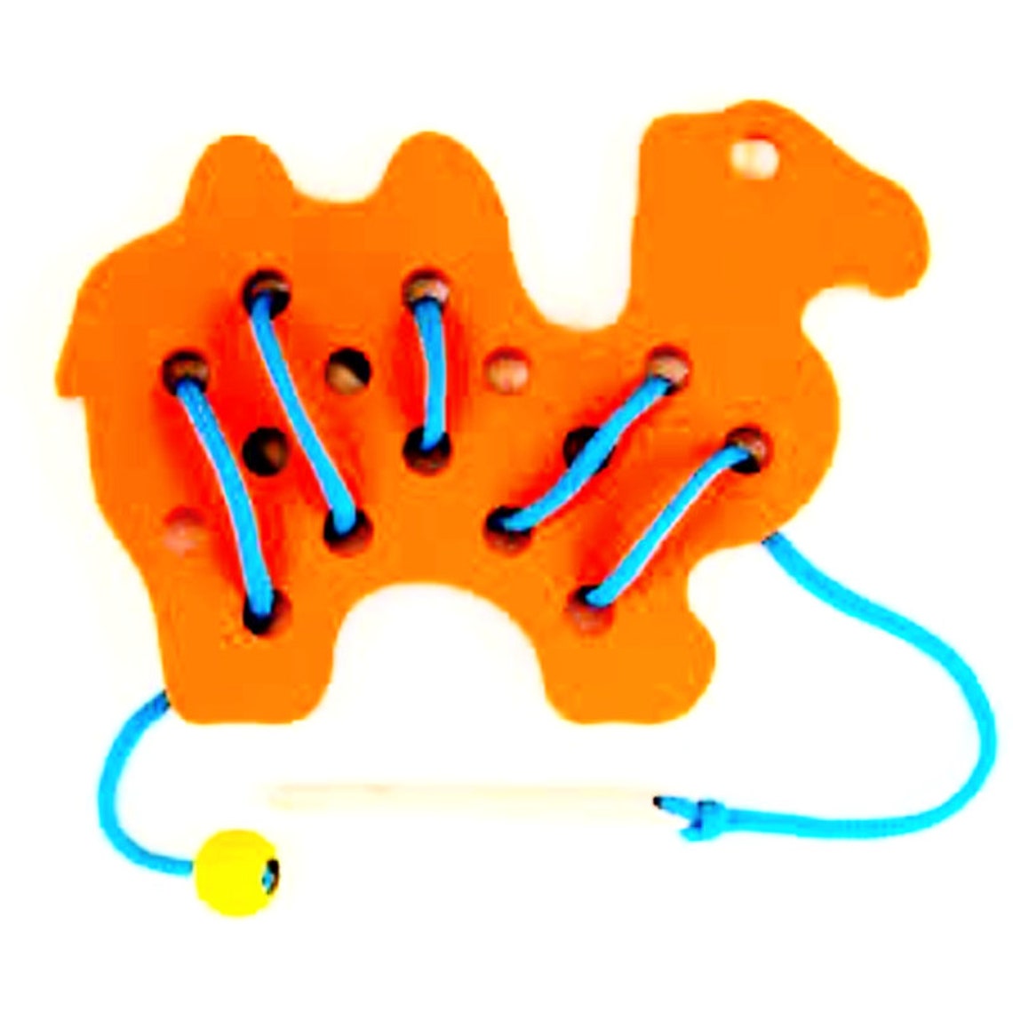 Wooden Сamel Lacing Toy, Lacing Camel Toy, Wood Camel, Wood Animal