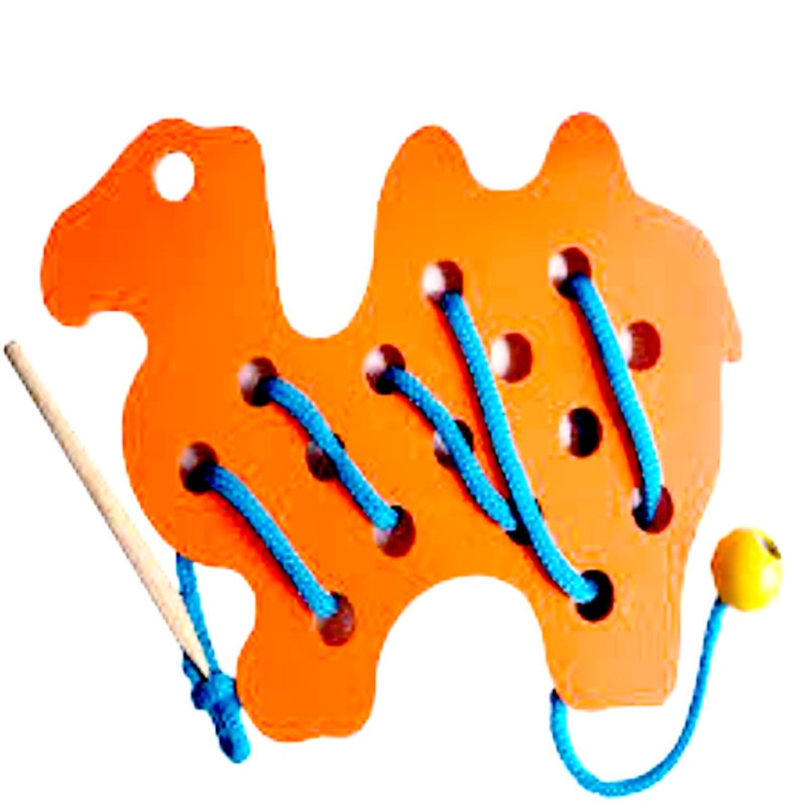 Wooden Сamel Lacing Toy, Lacing Camel Toy, Wood Camel, Wood Animal