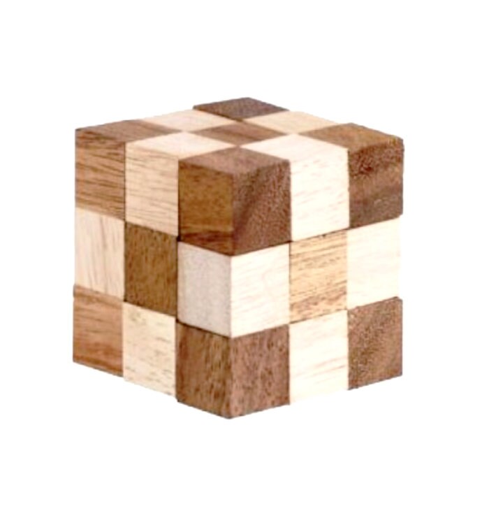 Hölzerne Schlange Cube Gehirn Teaser Holz Puzzle Kid's Weihnachtsgeschenk 