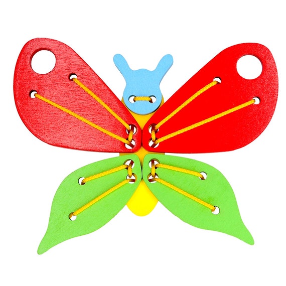 Wooden Lacing Butterfly Toy Butterfly Toy Fine Motor Skills Montessori Toys Educational Toddler Toy Waldorf Toy Learning Sewing Toy Etsy Canada