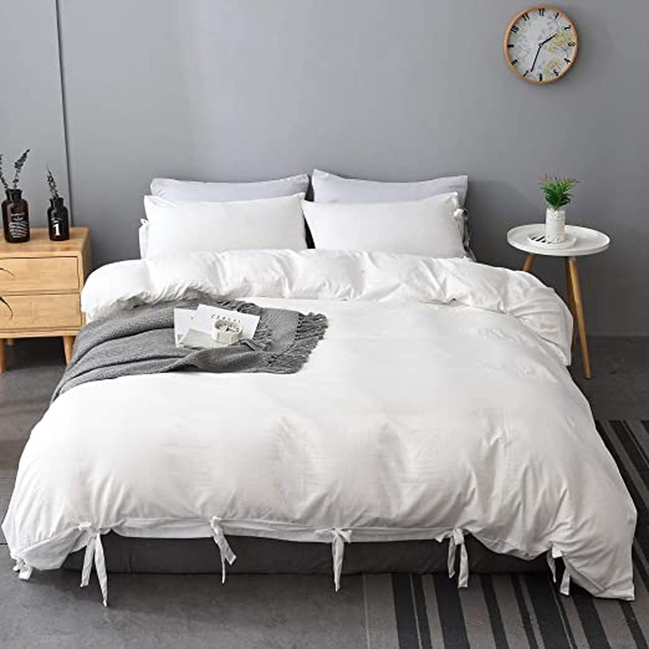 Duvet Cover 3 Pieces Cotton Duvet Cover with duvet ties with Etsy