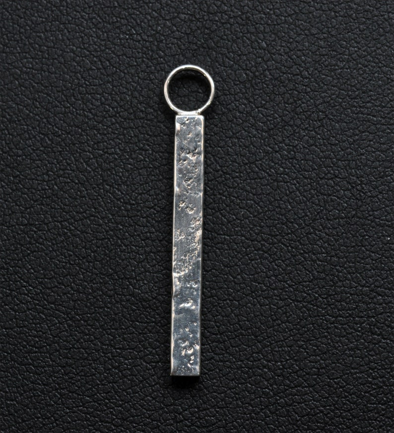 25mm Long Modern Pendant Vertical Charm Sterling Bar Pendant