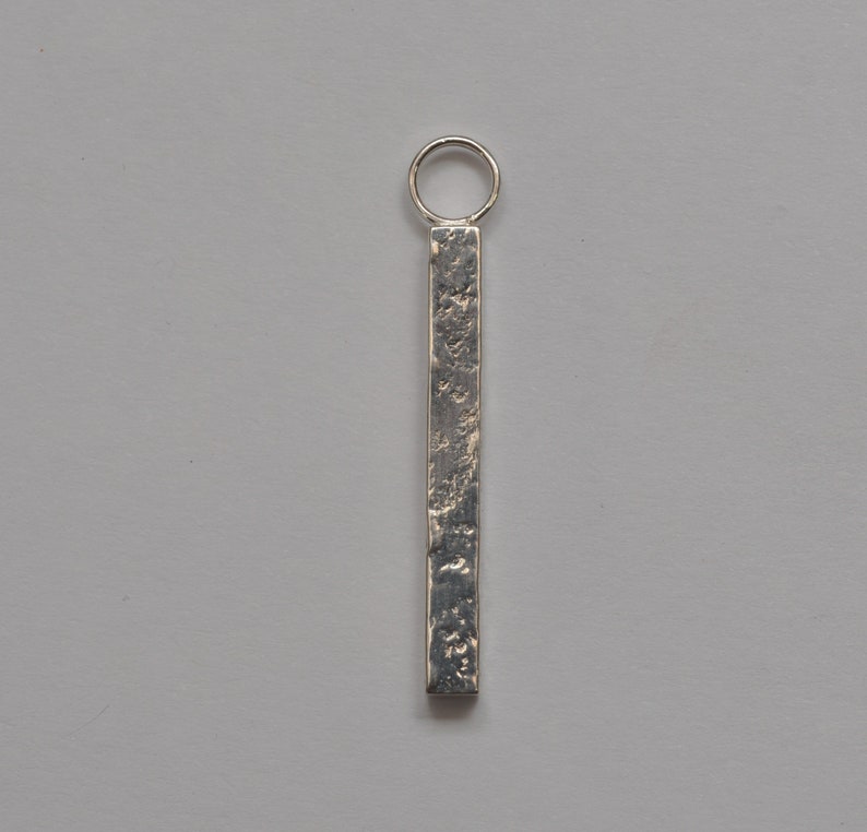 25mm Long Modern Pendant Vertical Charm Sterling Bar Pendant