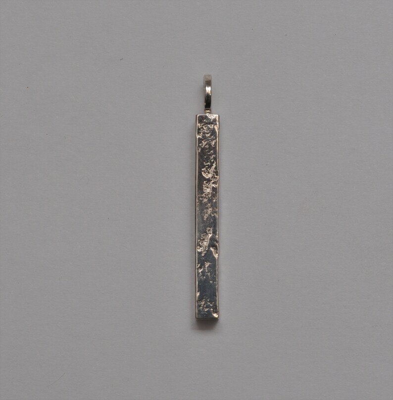 25mm Long Modern Pendant Vertical Charm Sterling Bar Pendant