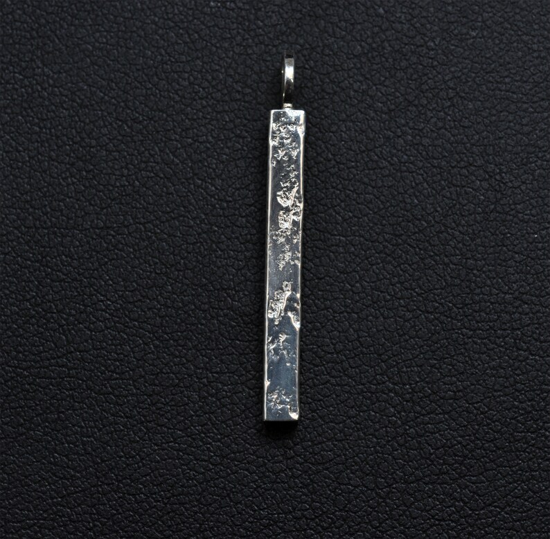 25mm Long Modern Pendant Vertical Charm Sterling Bar Pendant