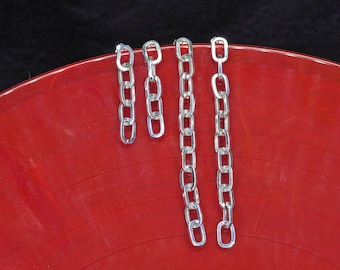 Solid Sterling Silver Paperclip Chain Earrings Small Link Long and Short Lengths.  Truly Handcrafted!