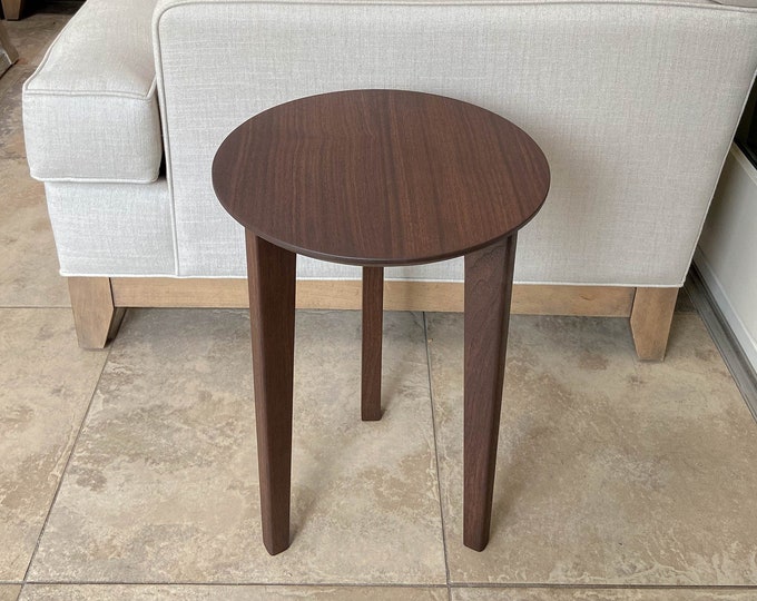 Unique Side Table, Wooden End Table, Bedside Table, Round Side Table - Etsy