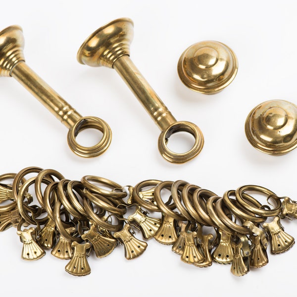 Brass Curtain Rod Etsy