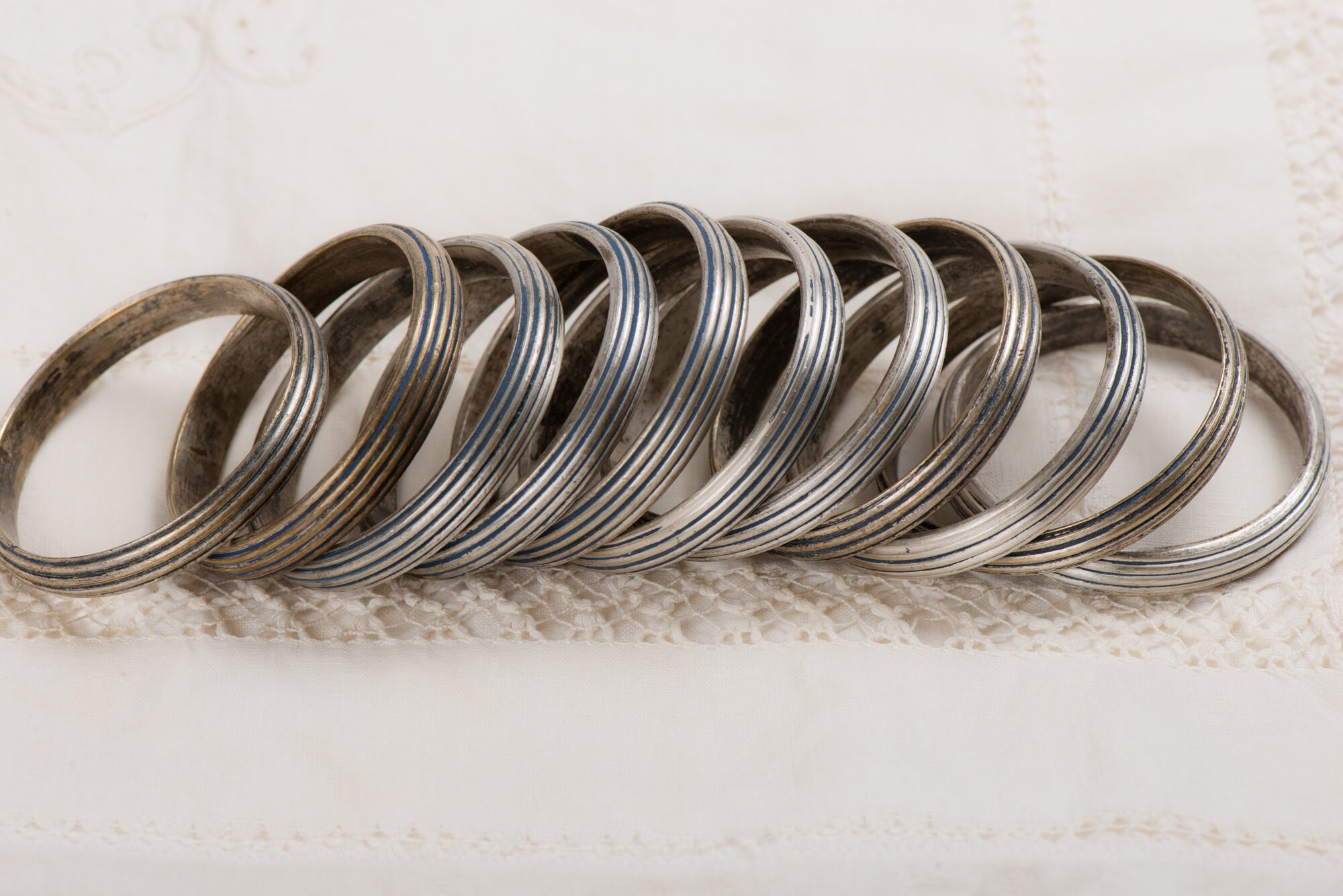 Silver Plated Solid Brass Curtain Rings without clips / eyes Etsy