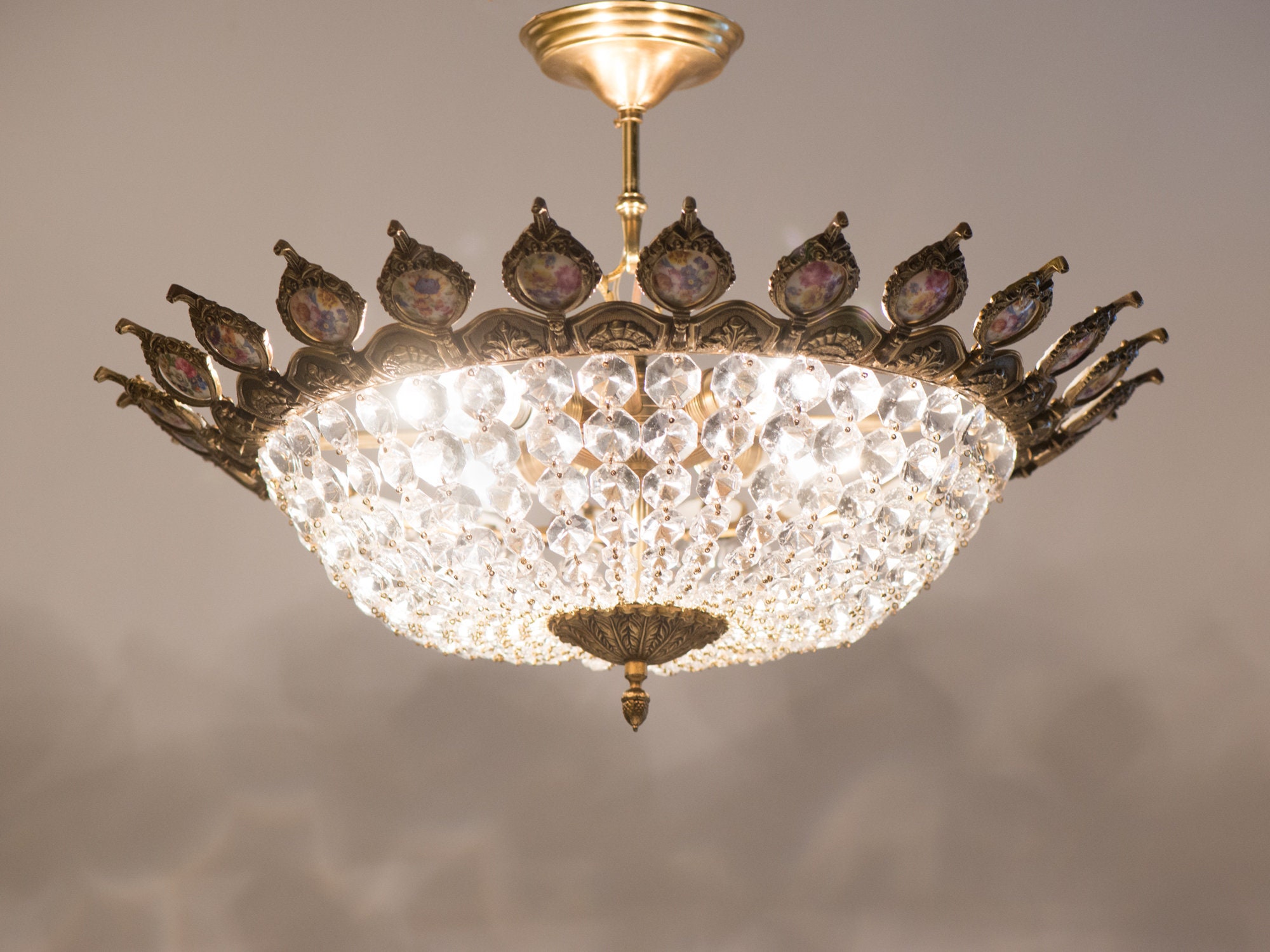 Depuley Lampe de Plafond Lustre Cristal K9 Design Moderne, Applique