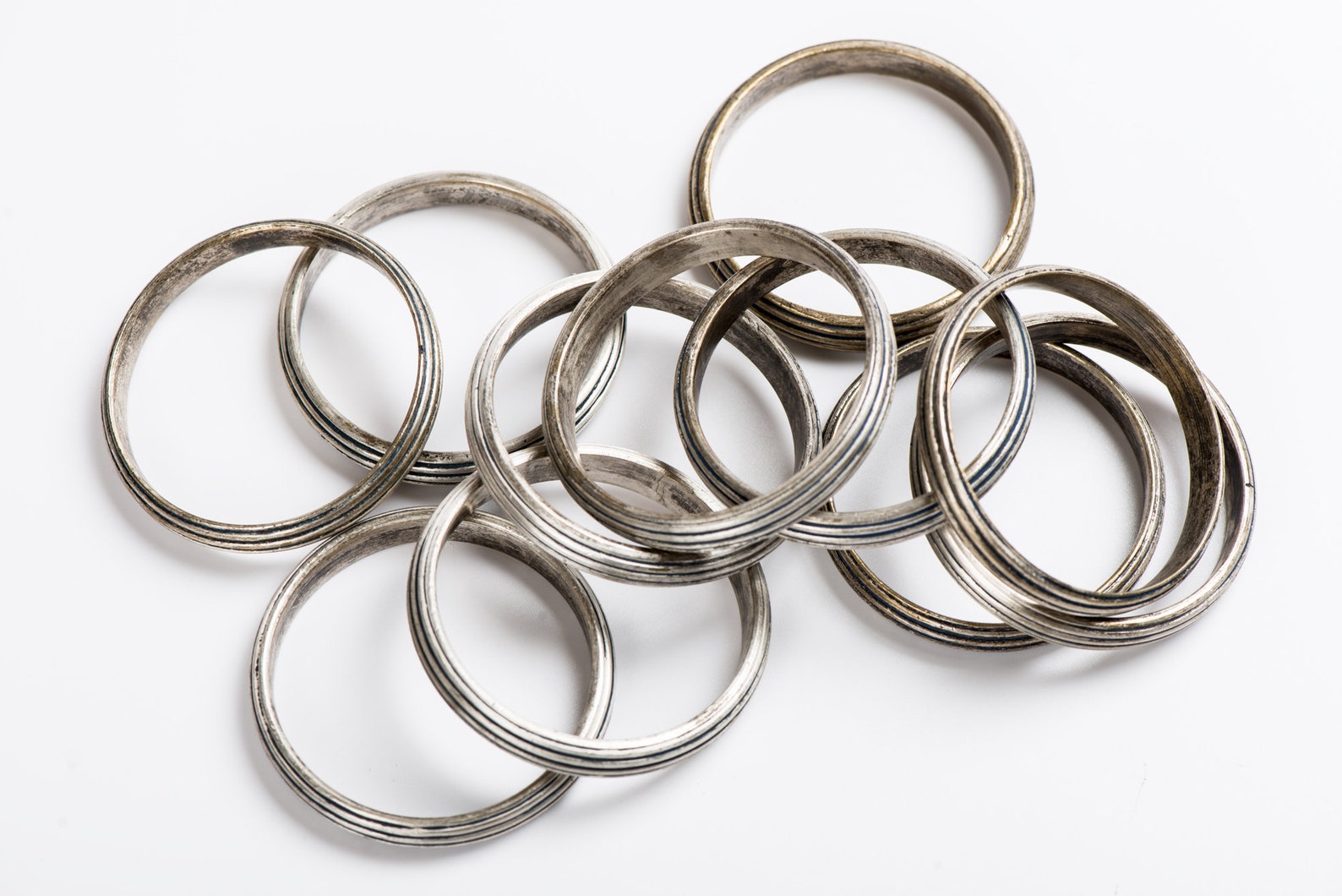 Silver Plated Solid Brass Curtain Rings Without Clips / Eyes Etsy