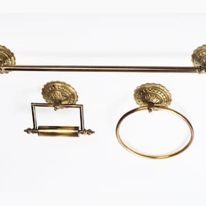 Vintage Brass Bathroom Hardware Set 3 Pieces - Etsy