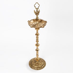 Vintage brass Female Winged floor standing ashtray for cigars or cigarettes