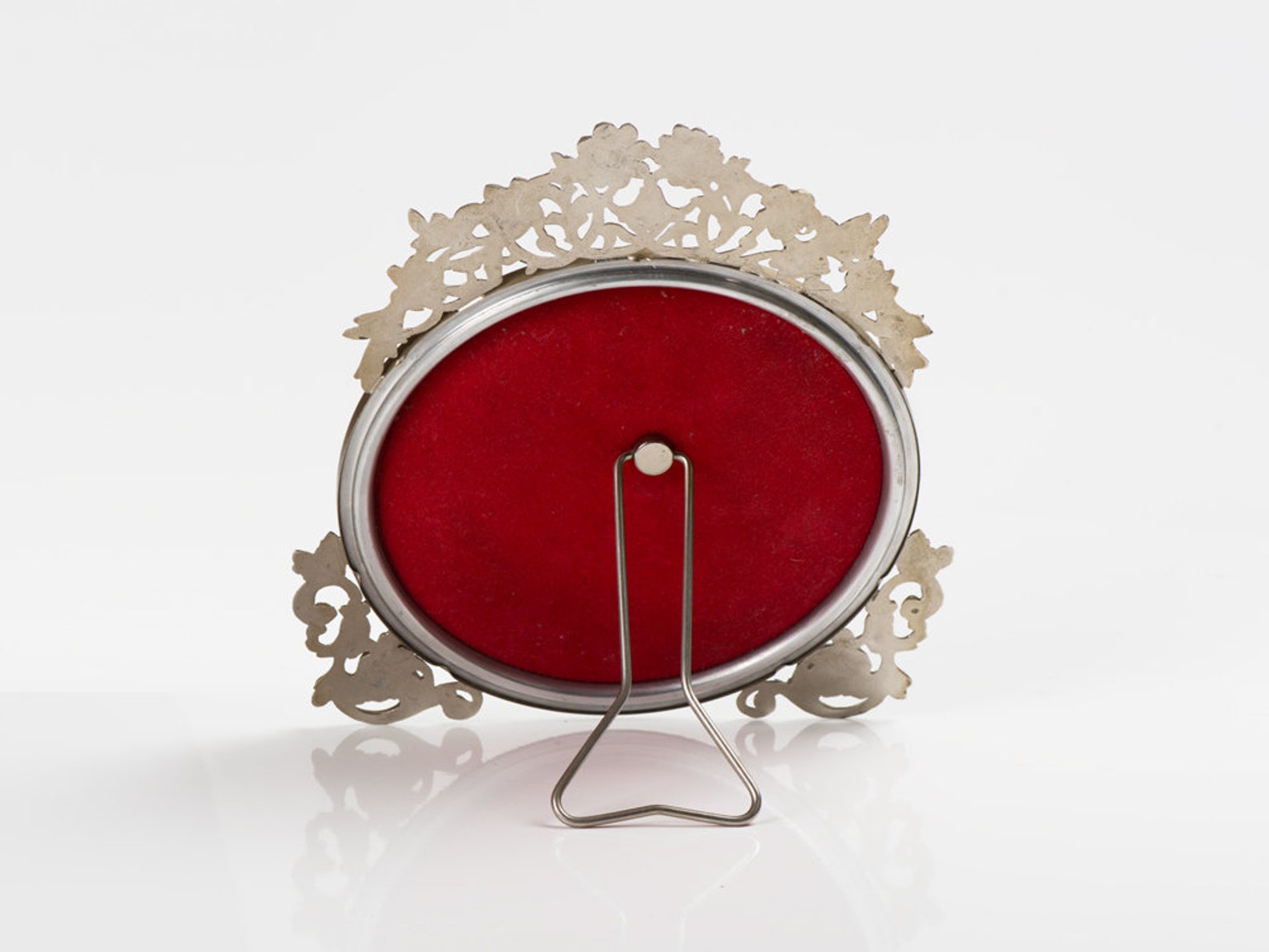 Vintage Ornate Round Table Mirror Vanity Desk Makeup Frame Etsy