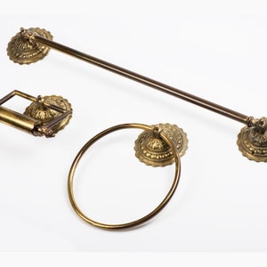 Vintage Brass Bathroom Hardware Set 3 Pieces - Etsy