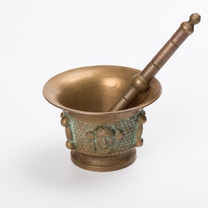 Vintage Bronze Mortar and Pestle