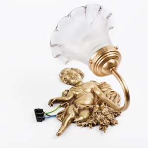 Cupid wall sconce Vintage brass lighting