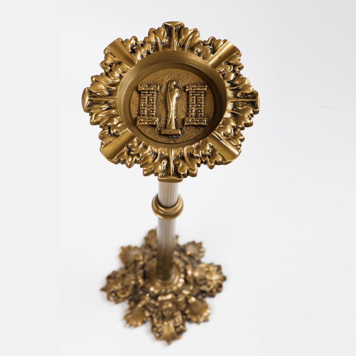 Brass Floor Standing Ashtray Spanish Smoking Stand for Cigars Etsy