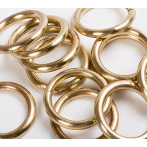 12 Pcs Vintage Brass Curtain Rings