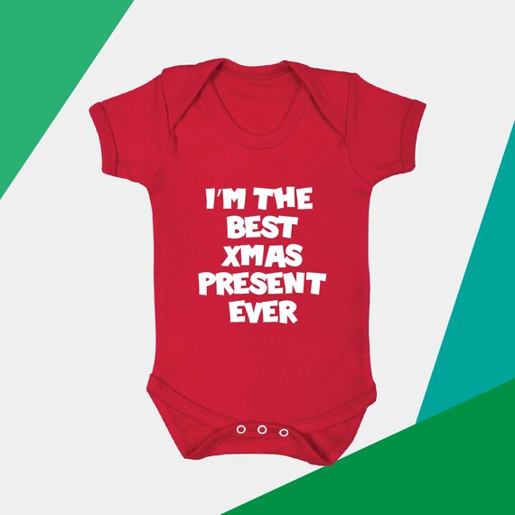 christmas present baby grow