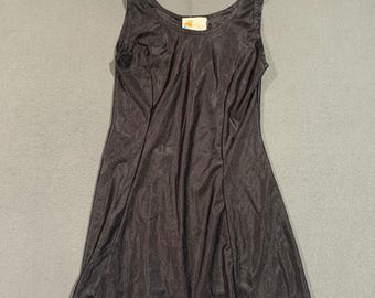 Vintage Tropic Breeze Black Mesh Swimsuit Cover-up Mini Dress OSFA Made in USA