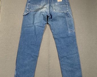 Rare Carters Watch the Wear Flannel Lined Carpenter Jeans Mens 32x33 USA Made