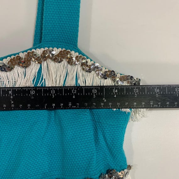 White Stag Fringe Sequin Dress Sleeveless Tiered … - image 4