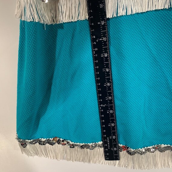 White Stag Fringe Sequin Dress Sleeveless Tiered … - image 5