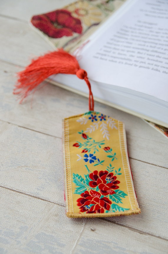 Woven Silk Bookmark May Your Day Be Happy