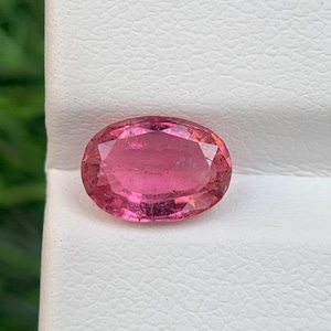 AAA Natural Rubellite Tourmaline Oval Cut 1.55 Carat 8.8x6.1x3.4 mm Rare Raspberry Pink Gemstone October Birthstone for Custom Jewelry